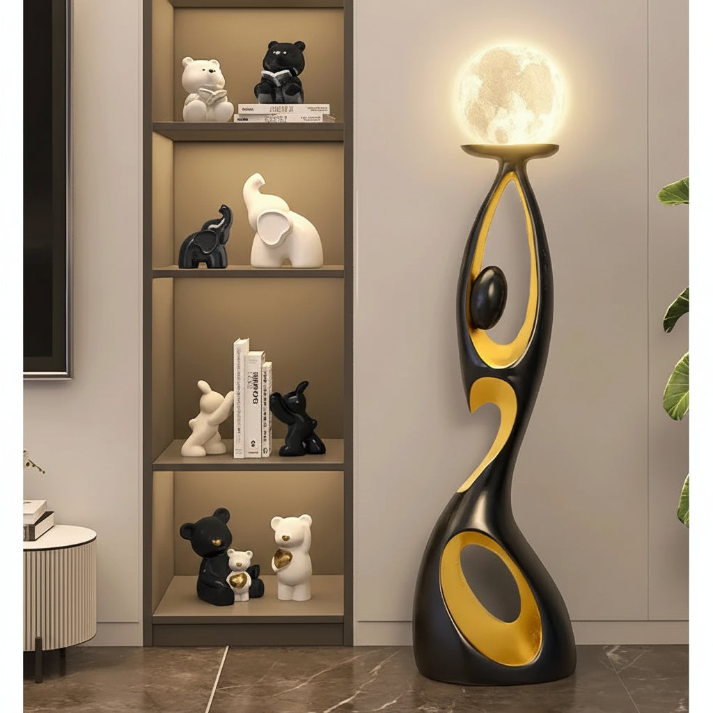 Abstract Dancing Figures Sculpture – Nordic Modern Decor