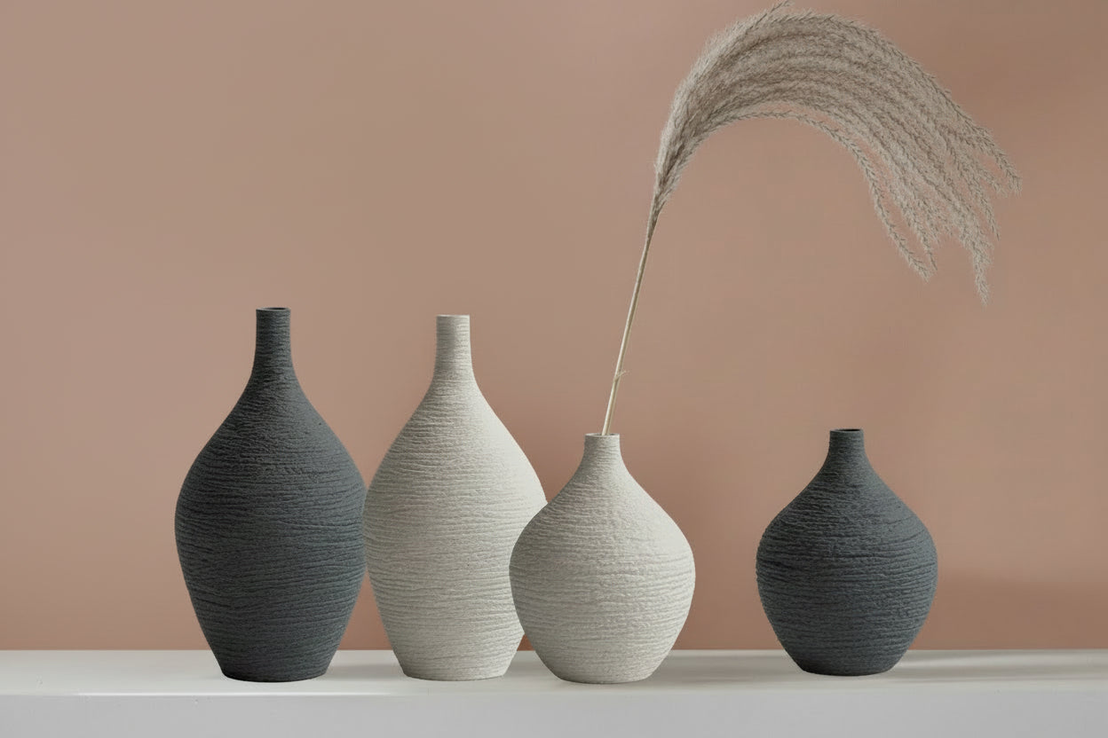 Ceramic Vase – Nordic Minimalist White Decor for Light Luxury Modern Interiors