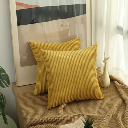 Corduroy Plush Cushion Cover – Luxury Decorative Pillow