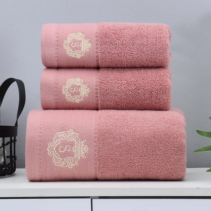 Luxury 3-Piece Cotton Bath Towel Set – 1 Bath Towel & 2 Hand Towels, Soft Quick-Dry Hotel Quality