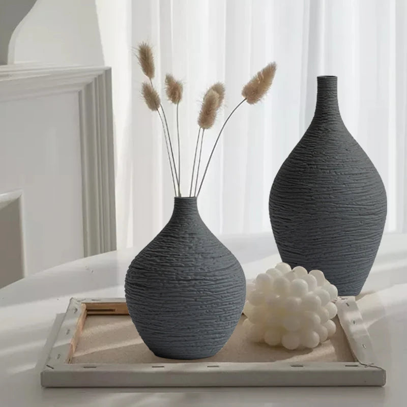 Ceramic Vase – Nordic Minimalist White Decor for Light Luxury Modern Interiors
