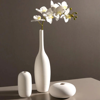 Minimalist White Ceramic Vase