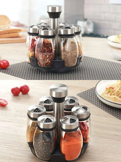 Glass Jar Rack for Seasonings