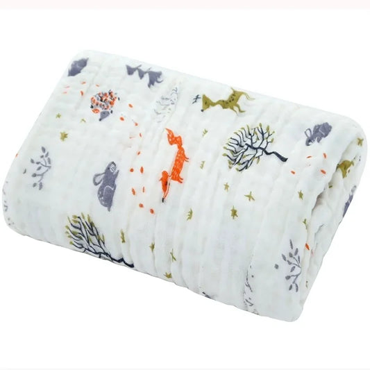 CloudSoft Muslin Baby Bath Towel – Ultra-Gentle 105x105cm Wrap for Newborns & Toddlers