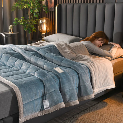 Coral Fleece Thick Blanket – Autumn/Winter