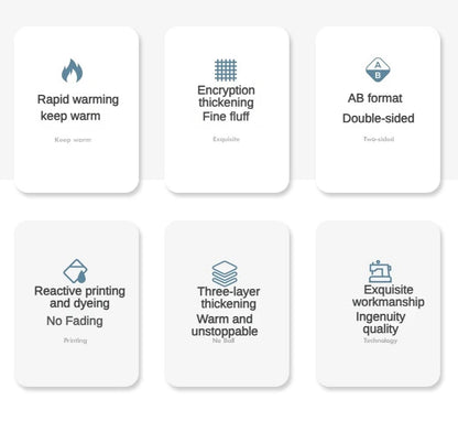 Coral Fleece Thick Blanket – Autumn/Winter