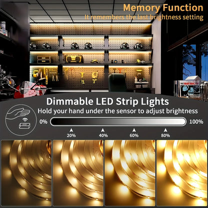 LumiScan Motion Sensor LED Light Strip – Hand Wave ON/OFF USB Tape for Closet & Kitchen Lighting
