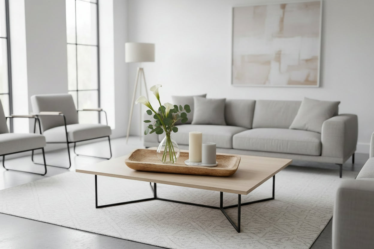 Wooden Decorative Bowl Tray – Elegant Narrow Centerpiece
