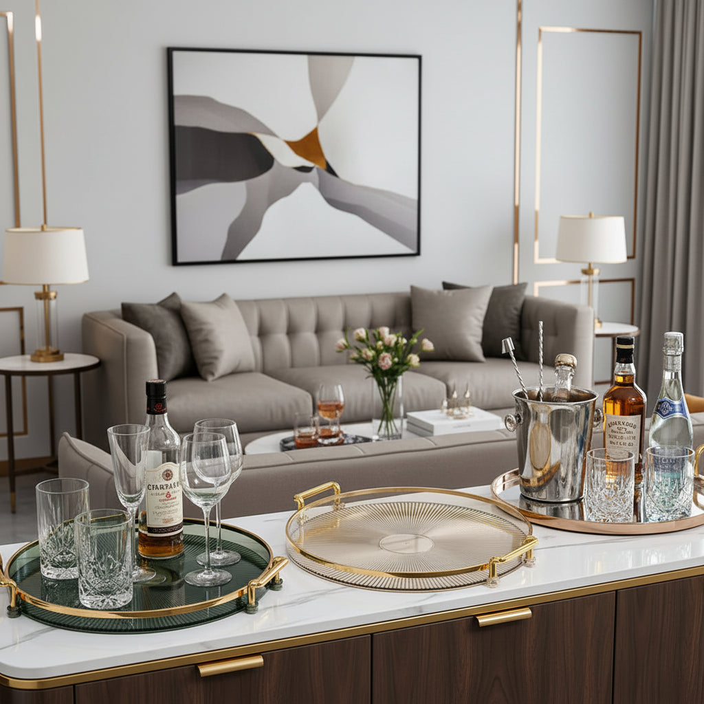 Elegant Wooden Serving Tray – Modern Home Entertaining