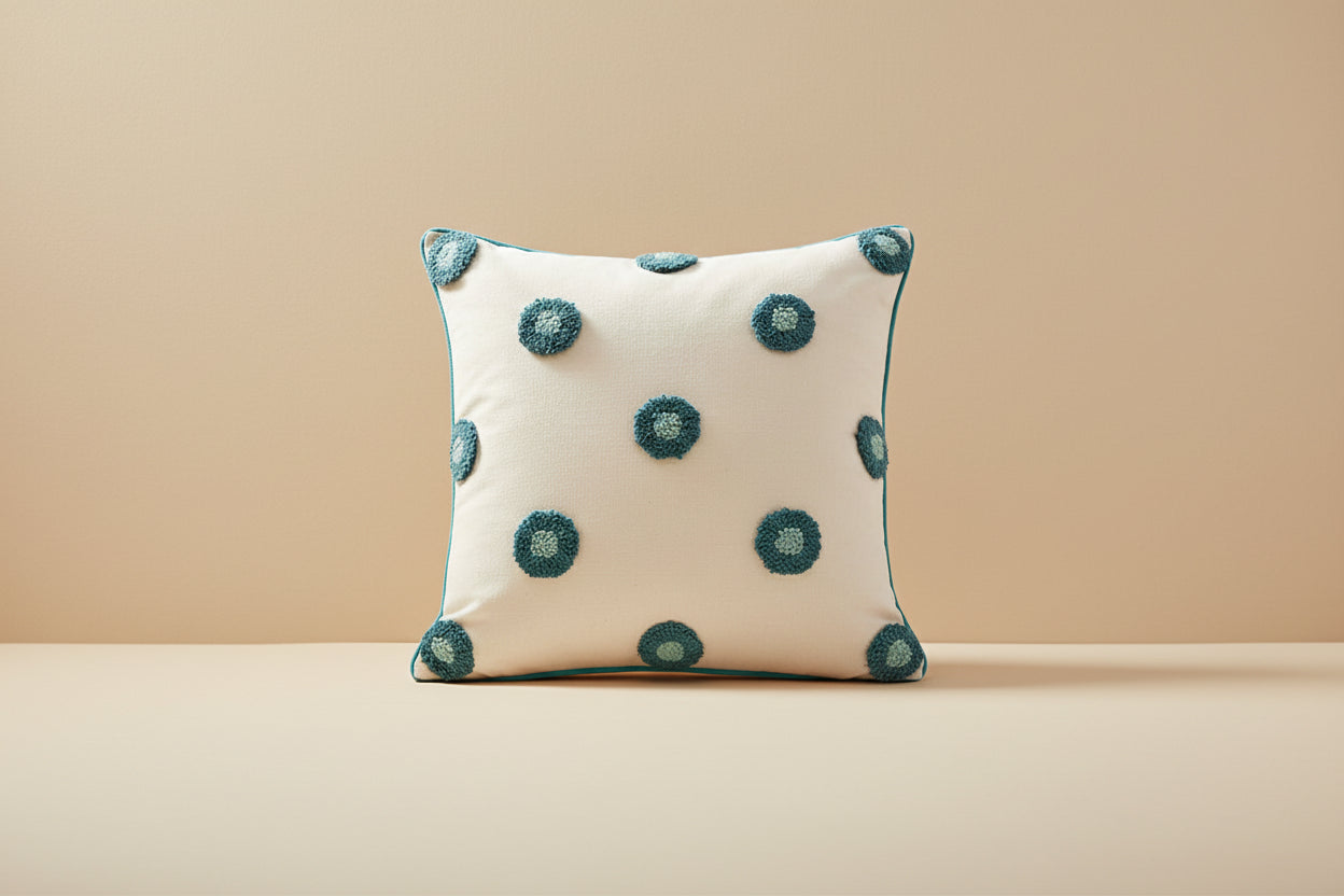 Abstract Tufted Tassel Cushion Cover – Boho Textured Decor