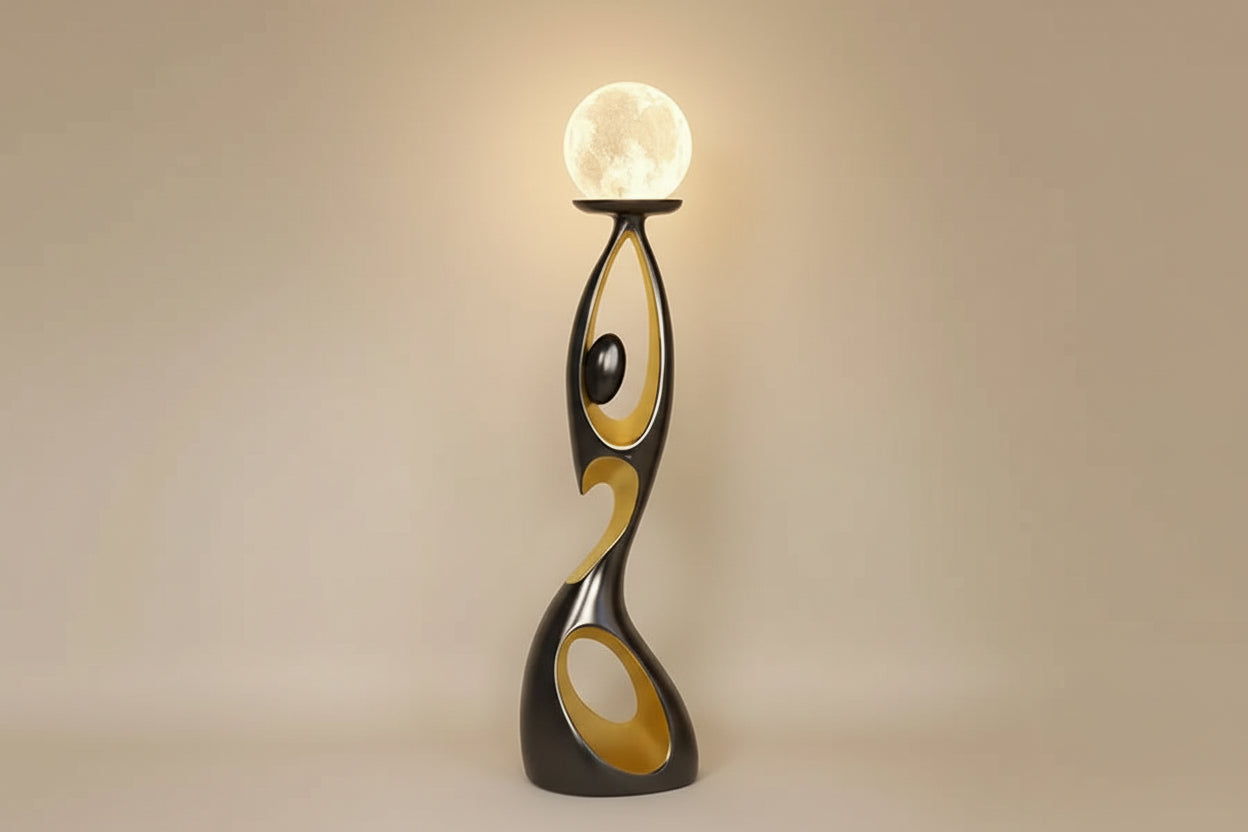 Abstract Dancing Figures Sculpture – Nordic Modern Decor