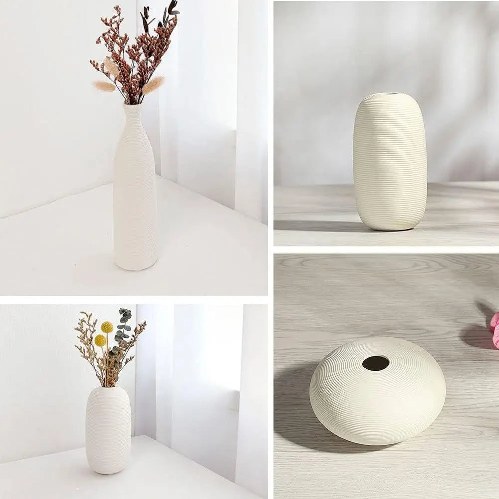 Minimalist White Ceramic Vase