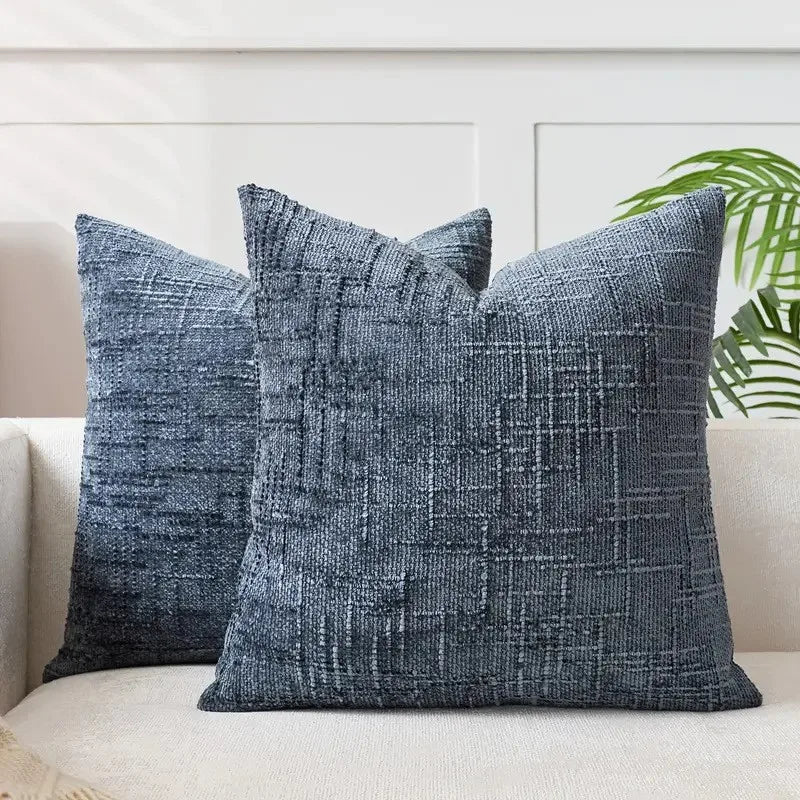 Chenille Cushion Cover – Bamboo Texture Minimalist Decor