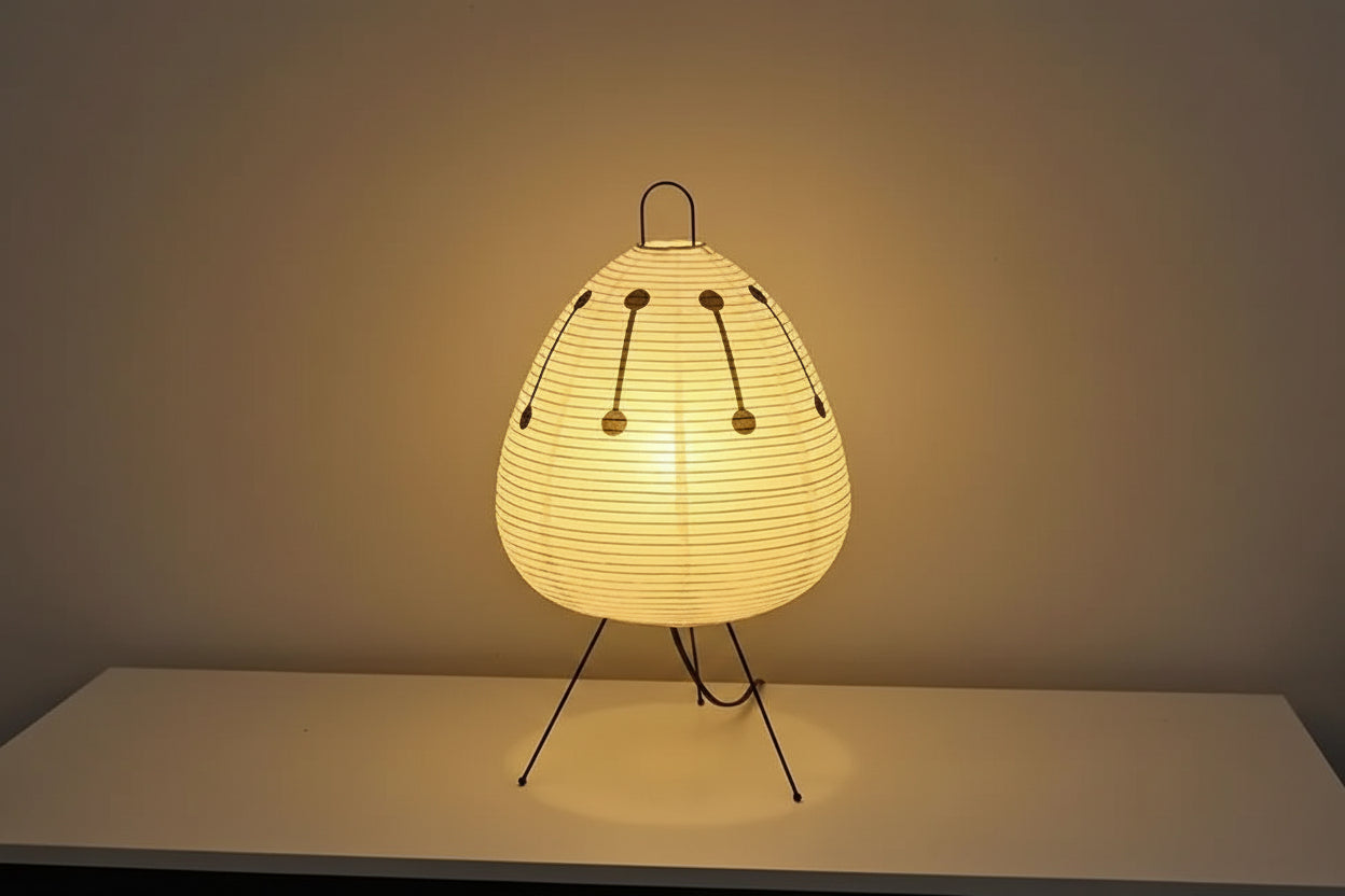 Modern Paper Table Lamp – Minimalist Ambient Light