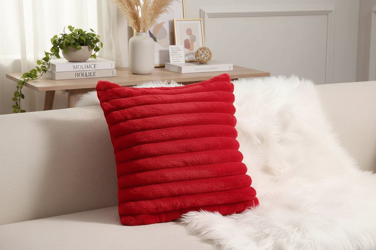 Faux Fur Cushion Cover – Luxury Fluffy Decor