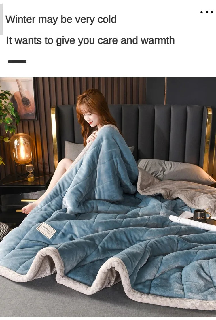 Coral Fleece Thick Blanket – Autumn/Winter