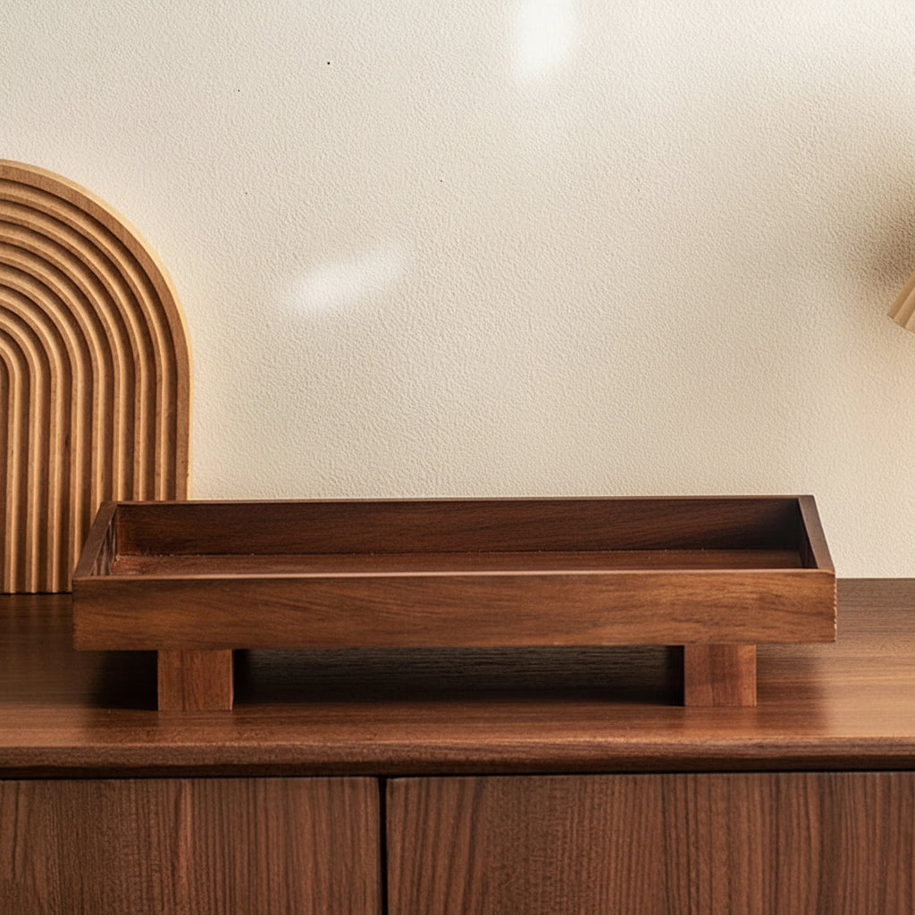 Elegant Wooden Organizer Tray – Minimalist Vanity & Home Decor