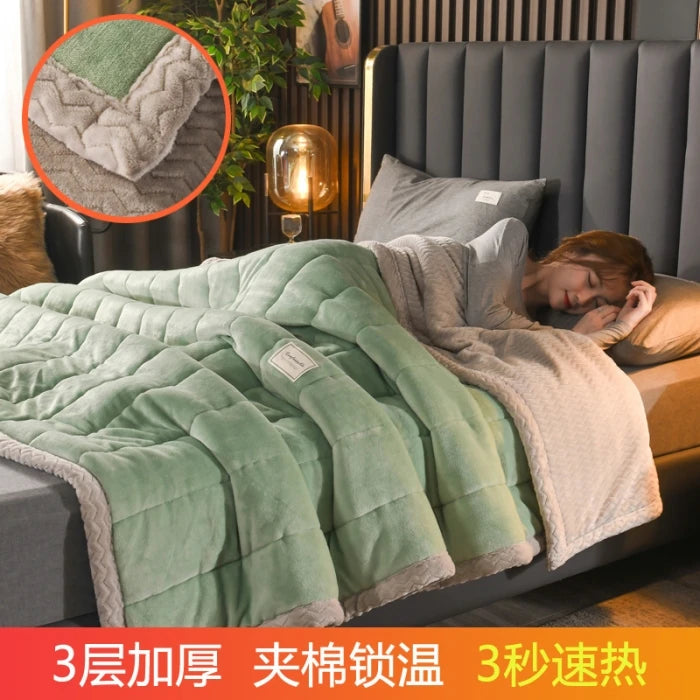 Coral Fleece Thick Blanket – Autumn/Winter