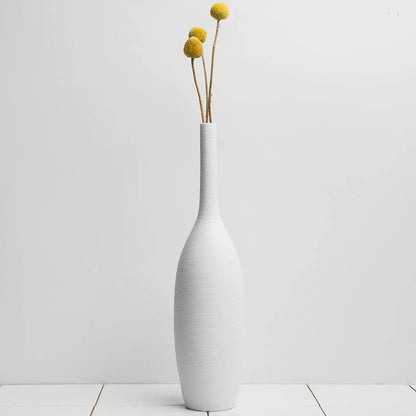 Minimalist White Ceramic Vase
