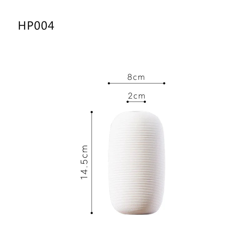 Minimalist White Ceramic Vase