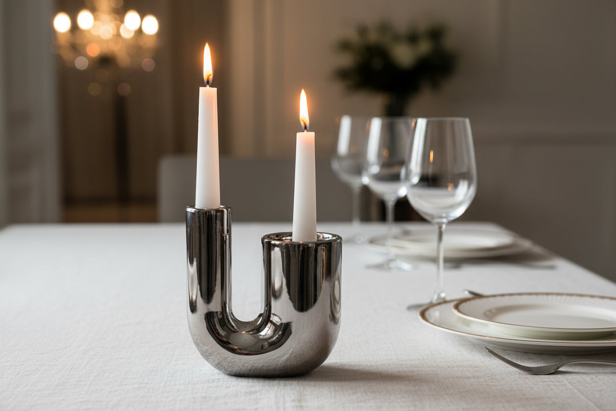 Ceramic Candle Holder – Nordic Minimalist Home Decor