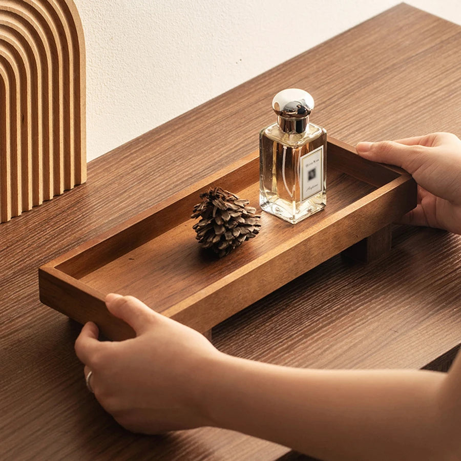 Elegant Wooden Organizer Tray – Minimalist Vanity & Home Decor