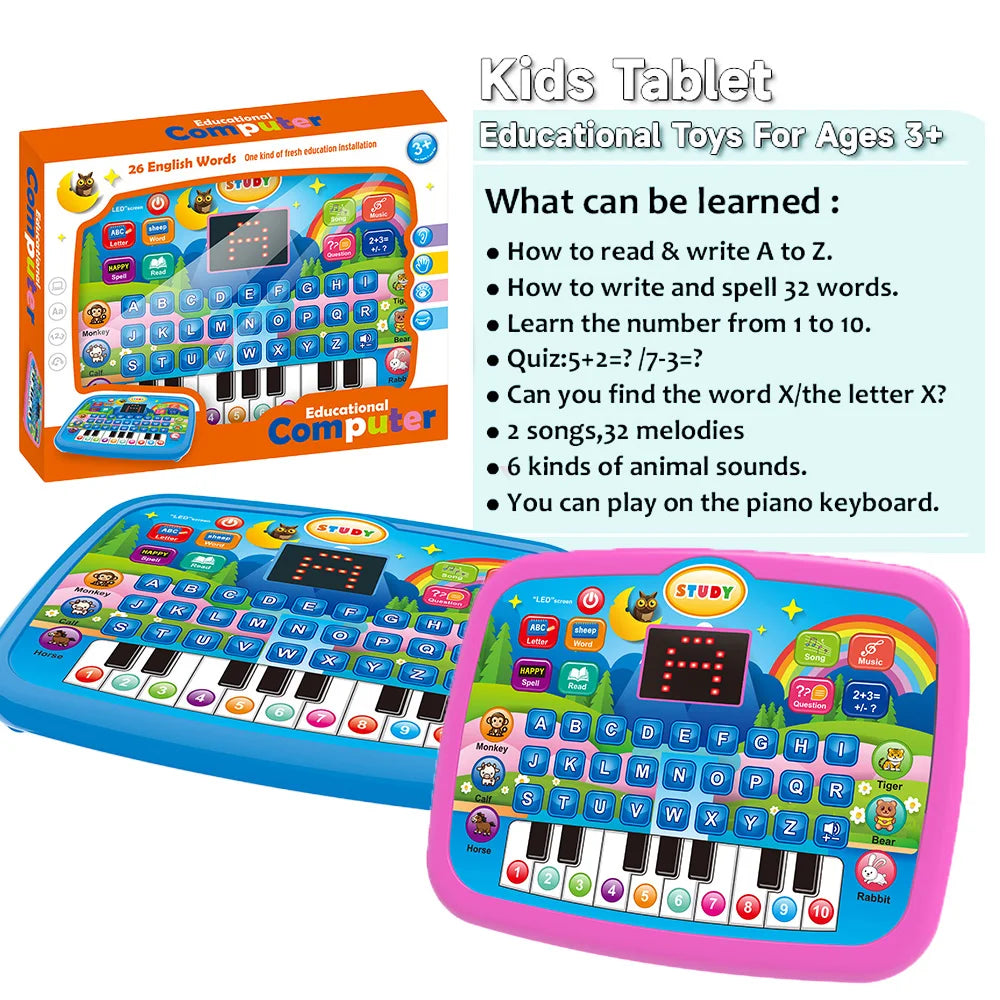 SmartFun 3-in-1 Educational Tablet – Interactive Literacy, Maths & Musical Toy for Kids Aged 3 and Up