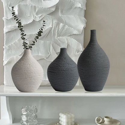 Ceramic Vase – Nordic Minimalist White Decor for Light Luxury Modern Interiors