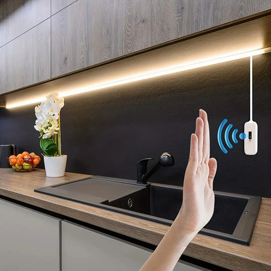 LumiScan Motion Sensor LED Light Strip – Hand Wave ON/OFF USB Tape for Closet & Kitchen Lighting